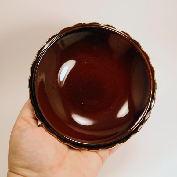 Vintage Brown and Gold Trinket Dish Made in Japan - Picture 4 of 7